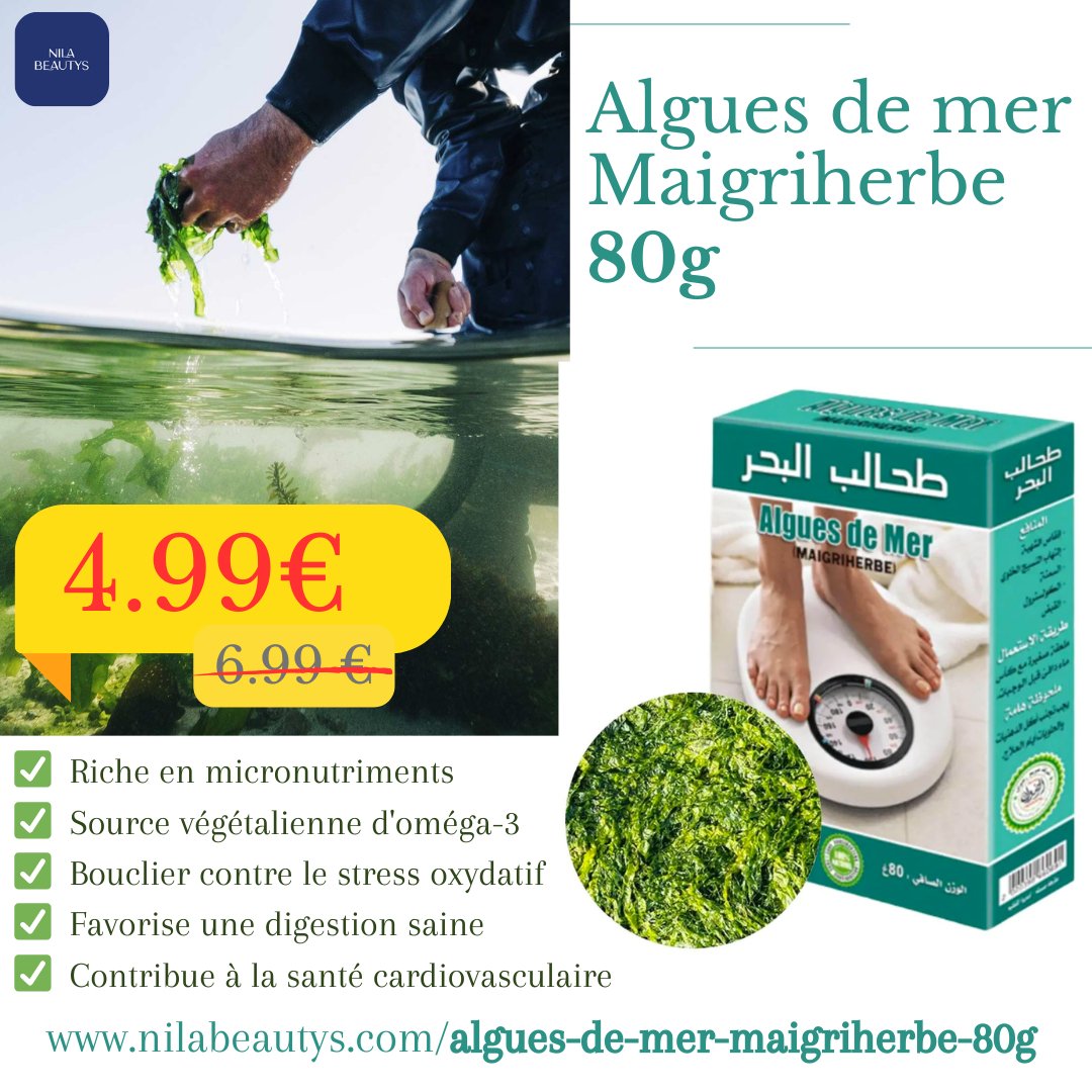 Les algues de mer Maigriherbe - nilabeautys.com