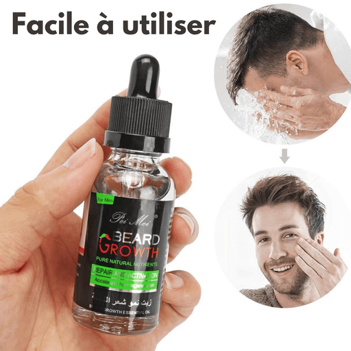 Barbe Huile - Delaman Huile Entretien Soin Barbe Homme Accelerateur Barbe pour Nourrit, Hydrate, Adoucit, Stimule la Pousse et Fait Briller, 30ML - nilabeautys.com