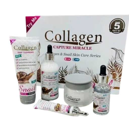 Collagène Pack Soins Anti - Âge Collagène & Escargot - Sérum, Crème et Nettoyant - nilabeautys.com