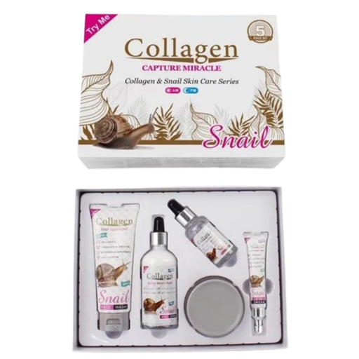 Collagène Pack Soins Anti - Âge Collagène & Escargot - Sérum, Crème et Nettoyant - nilabeautys.com