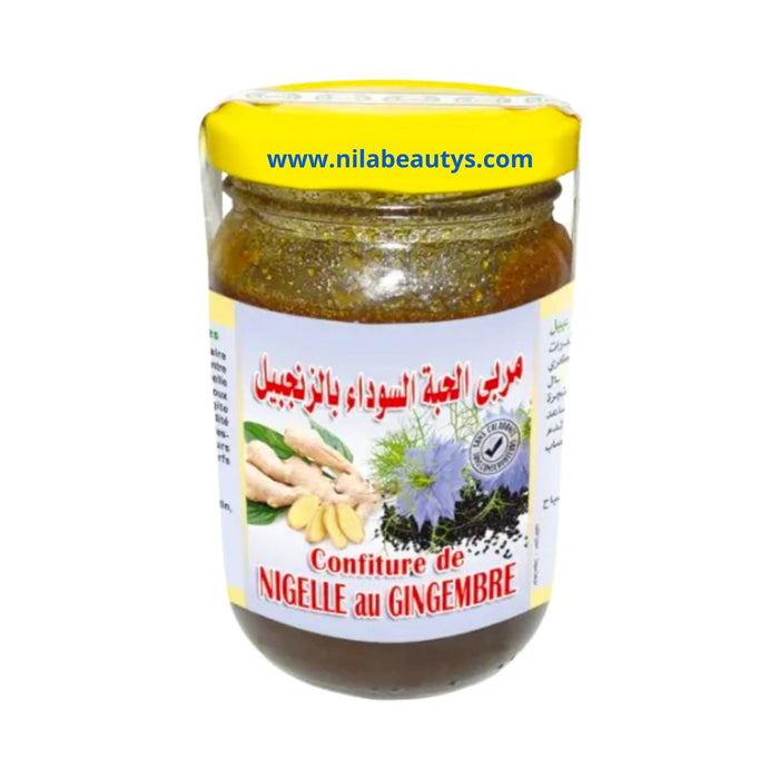 Confiture de Nigelle au Gingembre 250g - Confiture el zanjabile - Confiture El baraka - nilabeautys.com