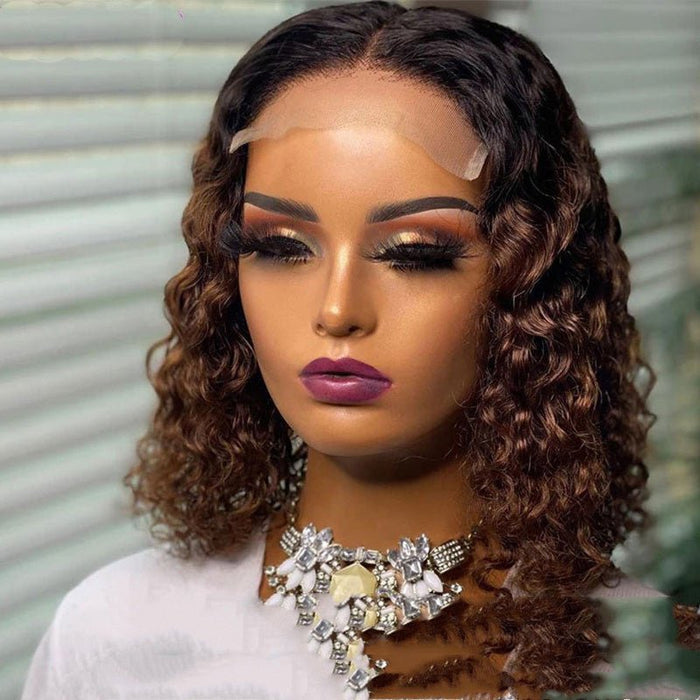 Doores Perruque Bob Lace Front Wig Naturelle Cheveux Humains Coupe Pixie Brun - nilabeautys.com