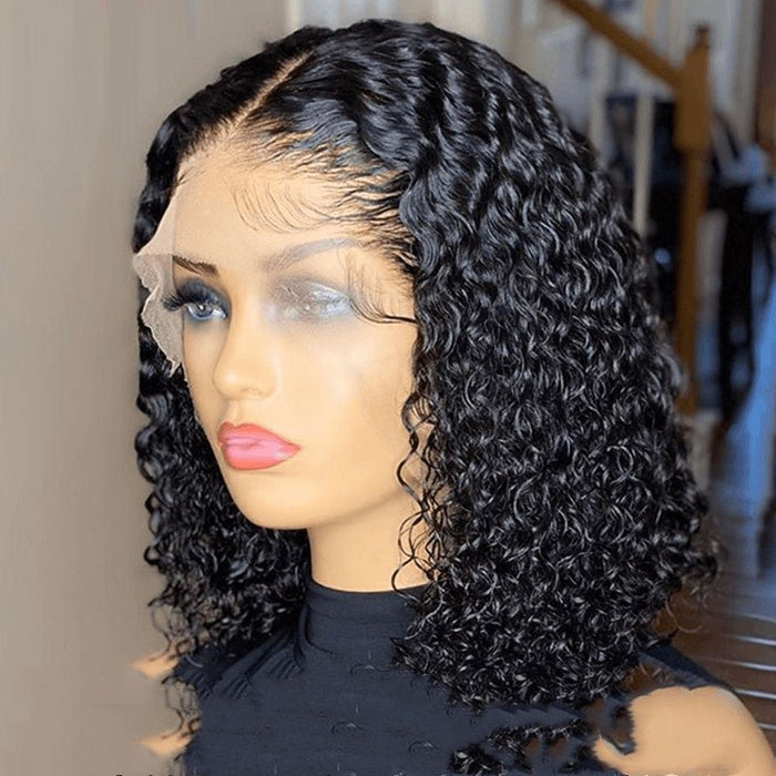 Doores Perruque Bob Lace Front Wig Naturelle Cheveux Humains Coupe Pixie Brun - nilabeautys.com