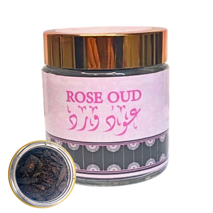 Encens Bakhor Oud Al Ward par Al Misbah 50g - Encens Émirati de qualité supérieure - nilabeautys.com