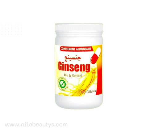 Ginseng 60 Gélules Bio et Naturel - Énergie et Vitalité au Naturel - nilabeautys.com