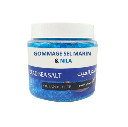 Gommage Éclaircissant Nila Bleu au Sel Marin 150g - nilabeautys.com