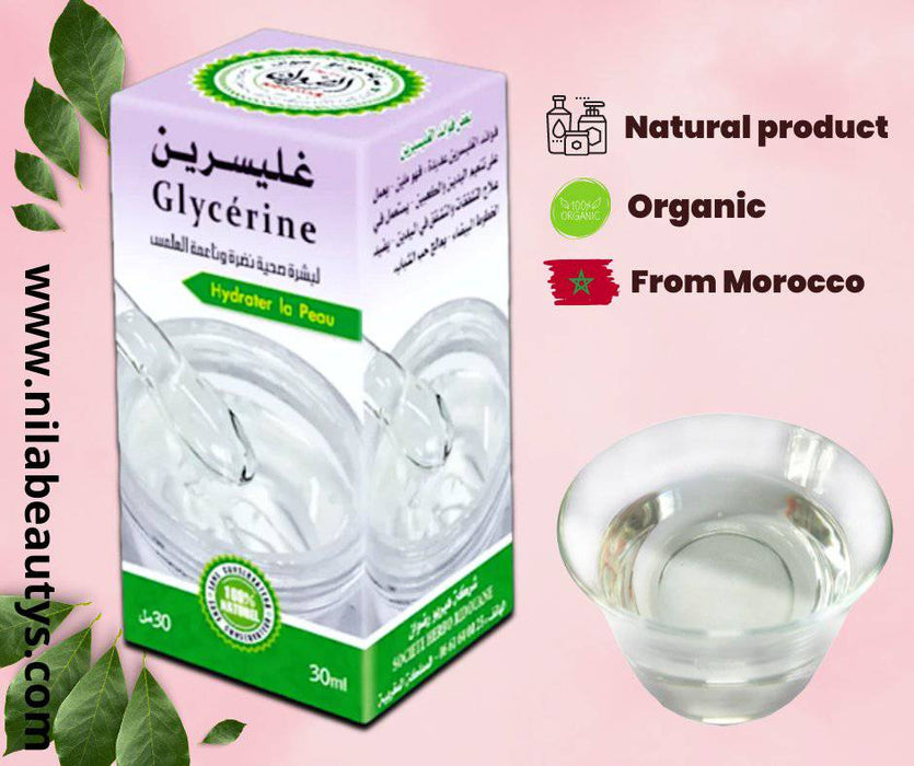 Huile de Glycérine 30ml | Hydratation et Protection pour une Peau Radieuse | Origine du Maroc - nilabeautys.com