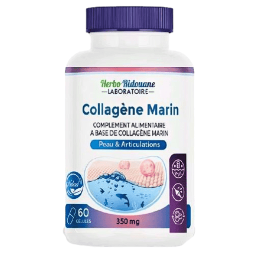 Herbo Ridouane Collagène Marin 350mg - 60 Gélules - nilabeautys.com