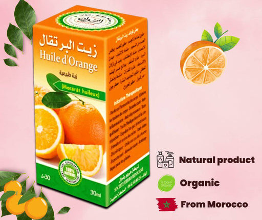 Huile d'orange 30ml du Maroc | 100% pure et naturelle | Orange naturelle - nilabeautys.com