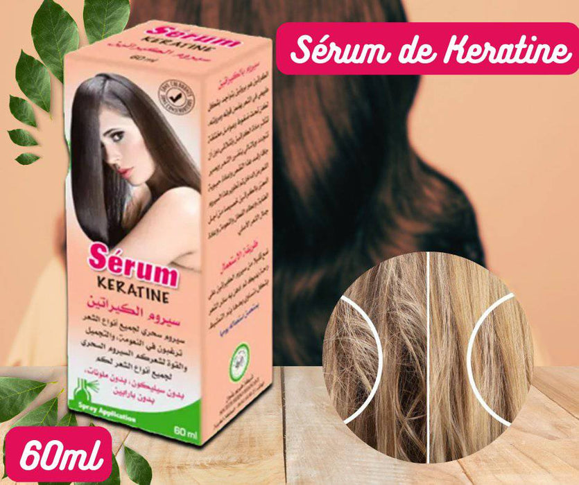 Sérum à la Kératine 60ml du Maroc | Lisse, revitalise et renforce les cheveux - nilabeautys.com