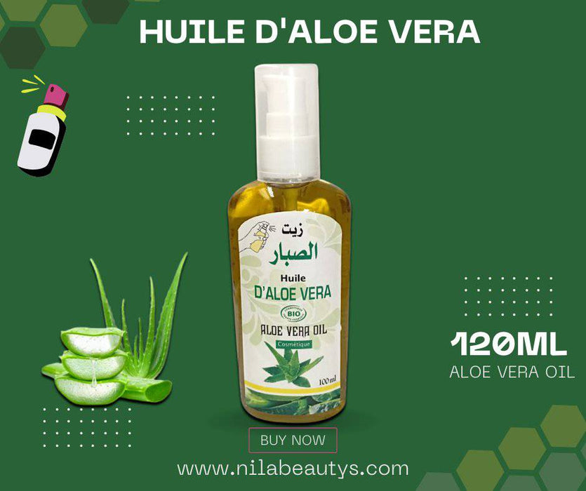 Huile d'Aloé Vera Cosmétique Spray 120ml | Hydrate, protège et renforce votre peau et vos cheveux ! - nilabeautys.com