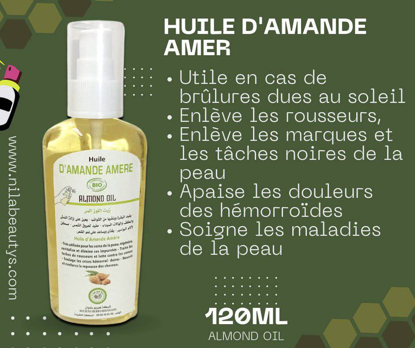 Huile d'Amande Amère Cosmétique Spray 120ml - nilabeautys.com