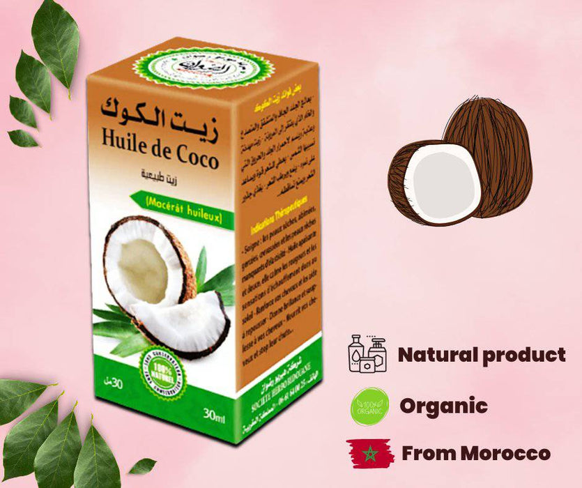 Huile de coco naturelle 30ml | Du Sri Lanka pour des soins de beauté - nilabeautys.com