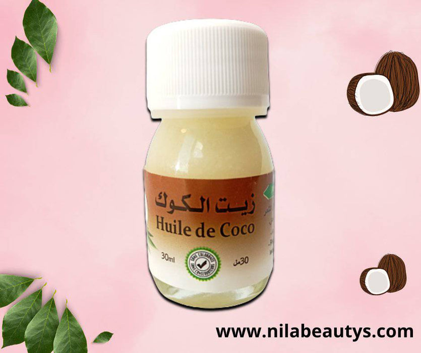 Huile de coco naturelle 30ml | Du Sri Lanka pour des soins de beauté - nilabeautys.com