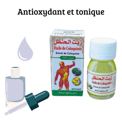 Huile de Coloquinte 30mL | Huile el - Handal | Hanzal Oil Huile pour douleurs articulaires - nilabeautys.com