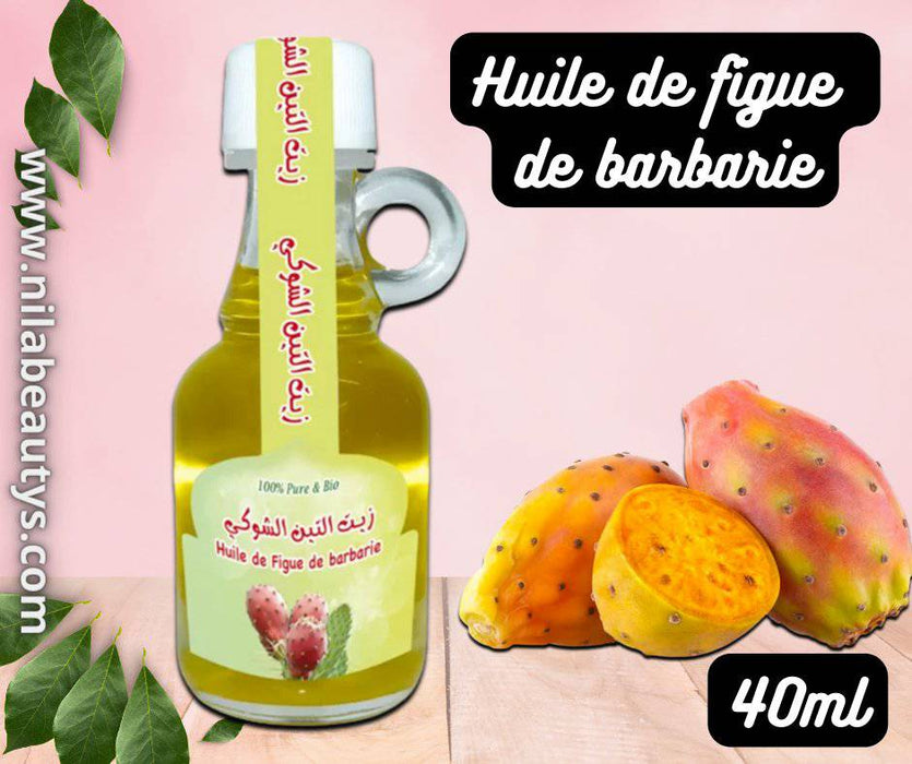 Huile de Figue de Barbarie 40ml | Végétale et Vierge Anti - age - nilabeautys.com