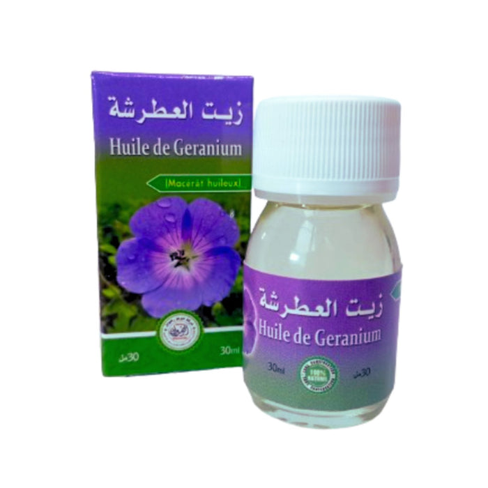 Huile de Géranium Rosat 30ml - Équilibre & Fraîcheur - nilabeautys.com