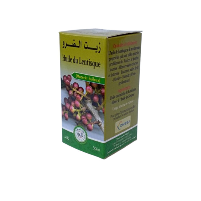 Huile de Lentisque Pistachier 30 ml - Soin Naturel Purifiant et Apaisant - nilabeautys.com