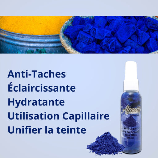 Huile de poudre de nila Sahraouiya Antitache - Nila poudre - nila bleu - nilabeautys.com