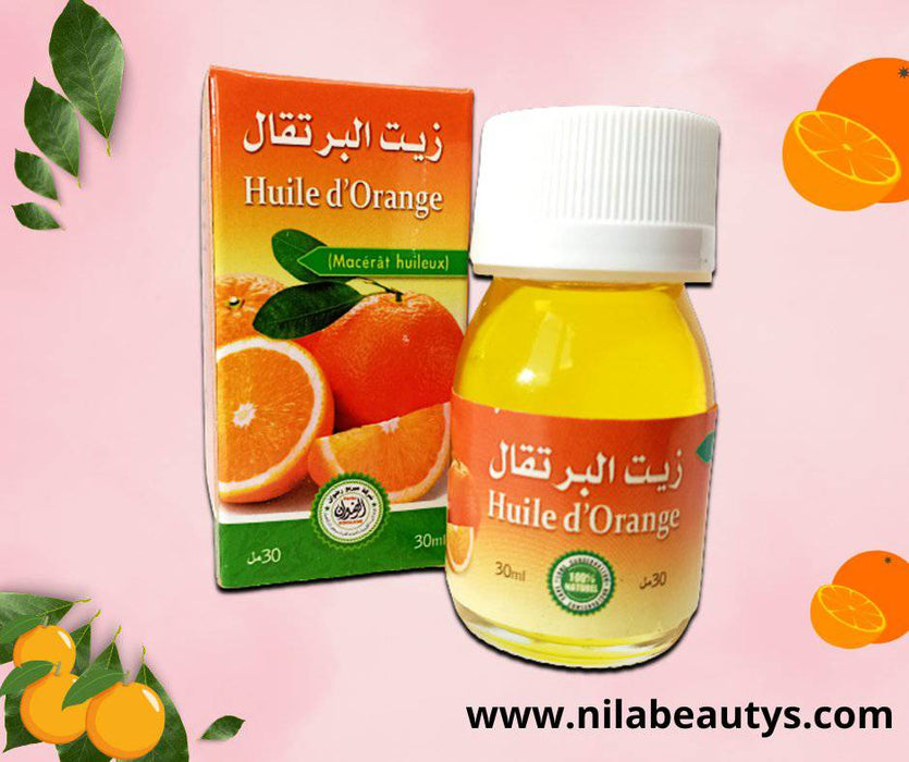 Huile d'orange 30ml du Maroc | 100% pure et naturelle | Orange naturelle - nilabeautys.com