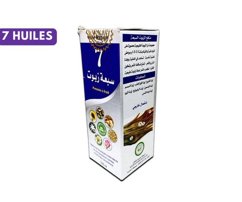 Huile magique sept huiles 125ml | 7 Huiles capillaires du Maroc - nilabeautys.com