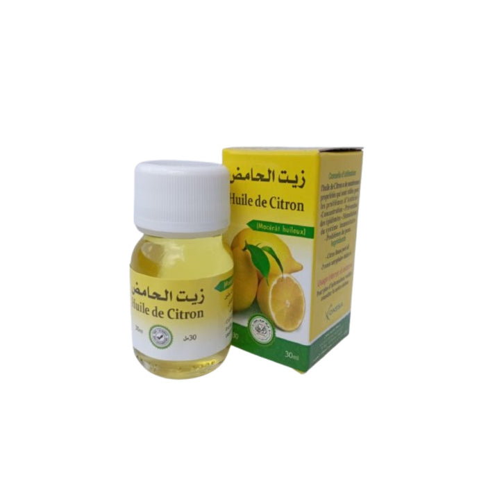 Huile Végétale de Citron 30 ml - Purifiante et Tonifiante - nilabeautys.com