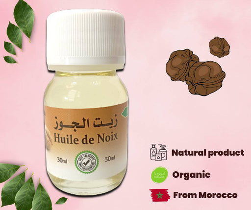 Huile végétale de noix 30 ml | 100% naturelle et pure - nilabeautys.com