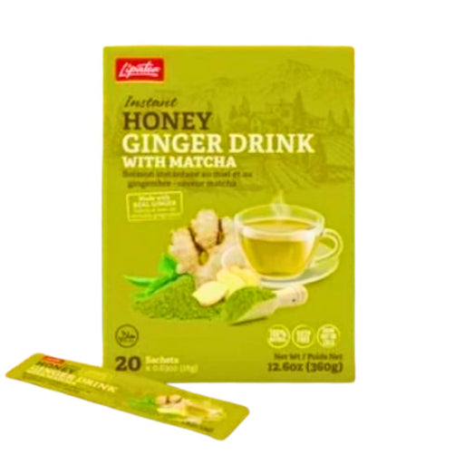 Instant Honey Ginger Drink with Matcha – 20 Sachets - nilabeautys.com