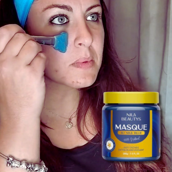 Masque au Nila bleu 200g | Masque visage de poudre de nila sahraouiya du Maroc - nilabeautys.com