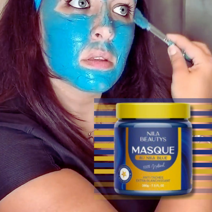 Masque au Nila bleu 200g | Masque visage de poudre de nila sahraouiya du Maroc - nilabeautys.com