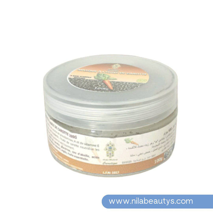 masque de carotte 100g Revitaliser et hydrater votre peau - nilabeautys.com