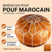 Pouf marocain marron claire en cuir - nilabeautys.com