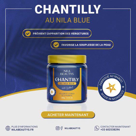 Chantilly de Nila bleu au Karité-Coco 200g Poudre de nila - nilabeautys.com
