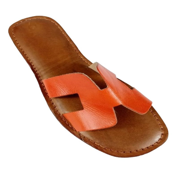 Orange girl sandal Berber marocain original artisanal - Confortables, Durables et Élégantes - nilabeautys.com