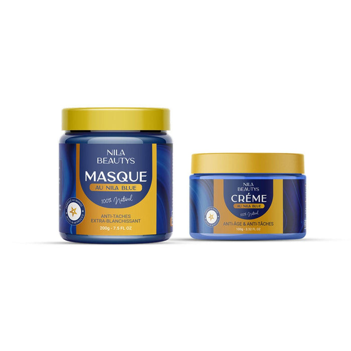 Pack Two Bleu de NILA, Masque et Crème - nilabeautys.com