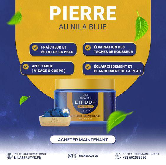 Pierre de Nila Marocaine | Pierre Indigo pour une Peau Éclatante - nilabeautys.com