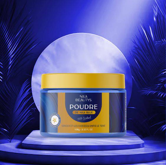 Poudre de Nila Houra | Poudre de nila bleu du Maroc | Antitache | 100% biologique | Indigo poudre | Nila zarka el hourra - nilabeautys.com