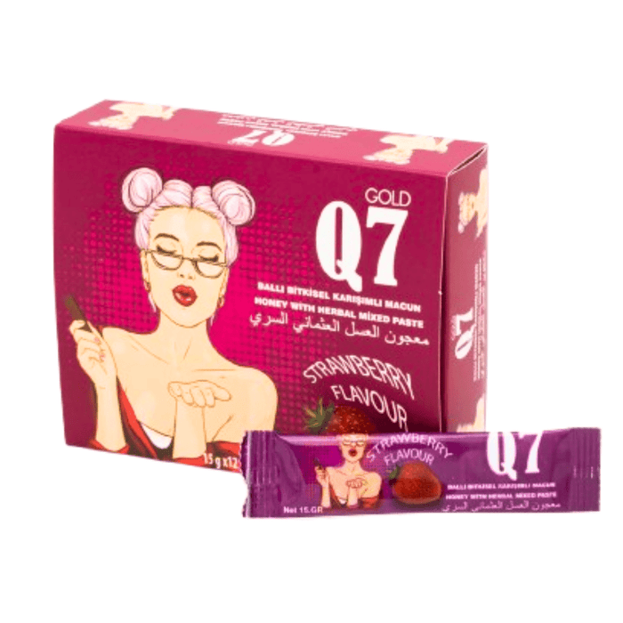 Q7 Gold Honey Fraise pour Vitalité Féminine - nilabeautys.com