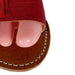 Sandale nu - pieds artisanale marocaine coloré rouge avec Motif tcharchifa artisanal - Confortables, Durables et Élégantes - nilabeautys.com