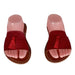 Sandale nu - pieds artisanale marocaine coloré rouge avec Motif tcharchifa artisanal - Confortables, Durables et Élégantes - nilabeautys.com