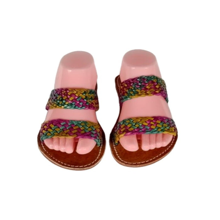 Sandale nu - pieds de chats doublé multicolore marocain artisanal - Confortables, Durables et Élégantes - nilabeautys.com