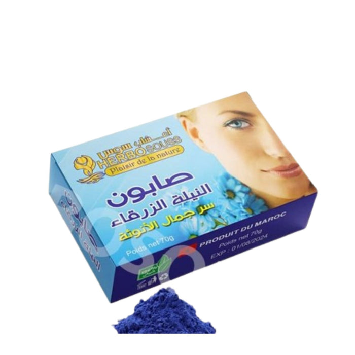 Savon Nila Bleu – Éclaircissant, Anti - Taches & Anti - Acné Visage et Corps - nilabeautys.com