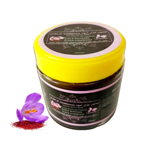 Savon Noir Beldi au Safran 200g | Gommage Anti - Âge Exfoliant - nilabeautys.com