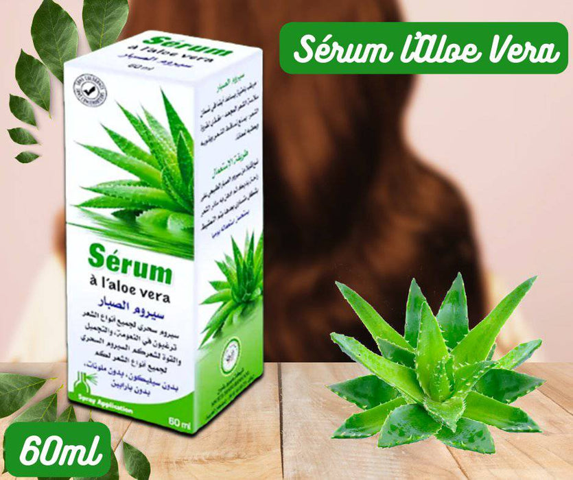 Sérum à l'aloe vera 60 ml du Maroc naturelle | Nourrit, adoucit et renforce vos cheveux - nilabeautys.com