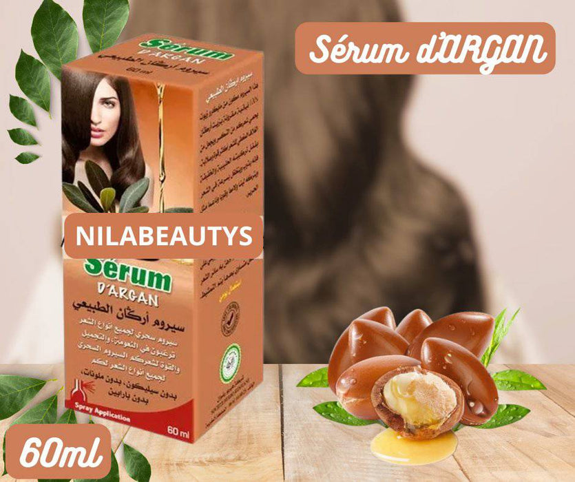 Sérum d'Argan 60ml | Protection et renforcement capillaire - nilabeautys.com